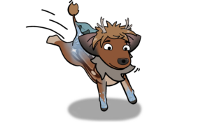 Unser Wolpertinger und Schulbuchmaskottchen Hias