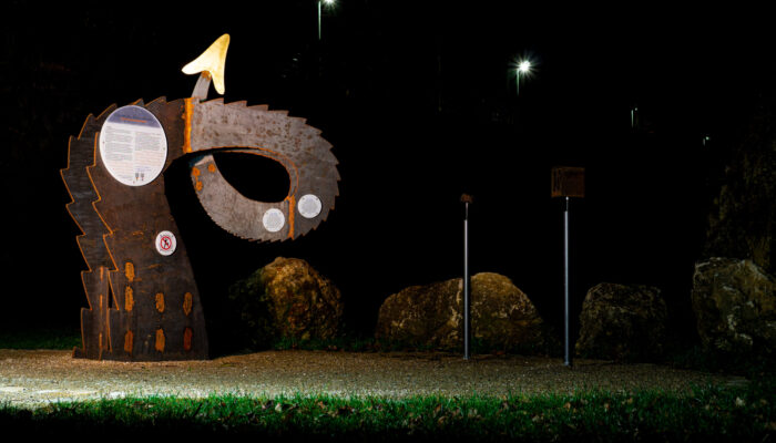 Eingang des Drachenpfads YSTORION im Stadtgraben von der Schanze aus.